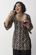 Black Cotton Printed Short Kurti