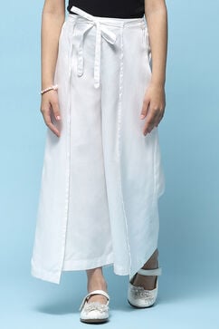 White Rayon Relaxed Pants image number 5