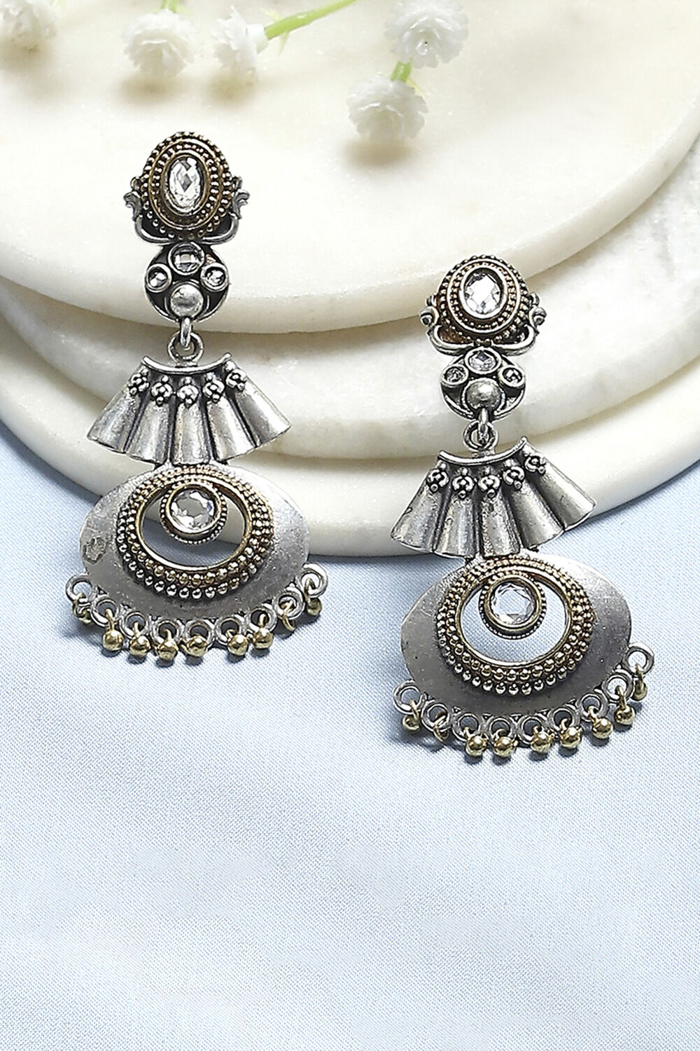 Oxidised Gold Brass Drop & Danglers image number 0