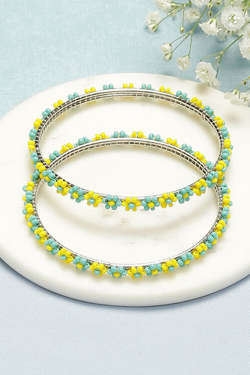 Yellow & Blue Kids Bangles image number 0