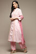 Pink Cotton A-Line Kurta Palazzo Suit Set