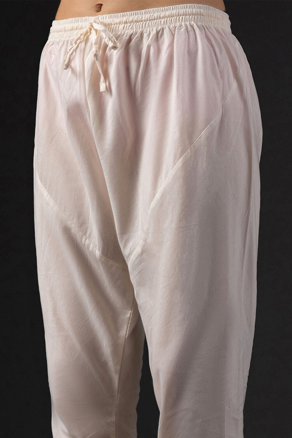 Ivory Cotton Silk Straight Printed Suit Set image number 2