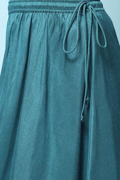 Teal Art Silk Straight Lehenga Set image number 2