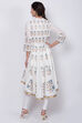 White Cotton Anarkali Kurta Legging Suit Set image number 4