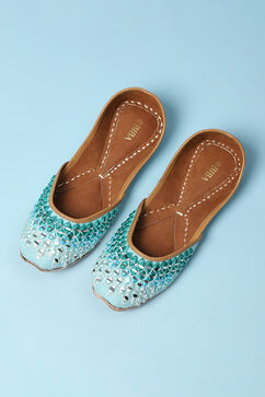 Blue PU Mojaris image number 5