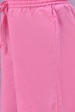 Pink Viscose Anarkali Straight Kurta Palazzo Suit Set image number 2