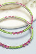 Green & Pink Metal & Beads Kids Bangles image number 1