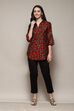 Black Cotton Slim Solid Pants image number 0