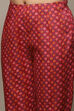 Cherry Cotton Straight Kurta Pants Suit Set image number 2