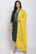 Cyan Blue Cotton Solid Dupatta image number 0