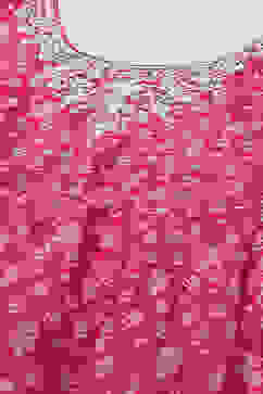 Fuschia Cotton A-Line Suit Set image number 1