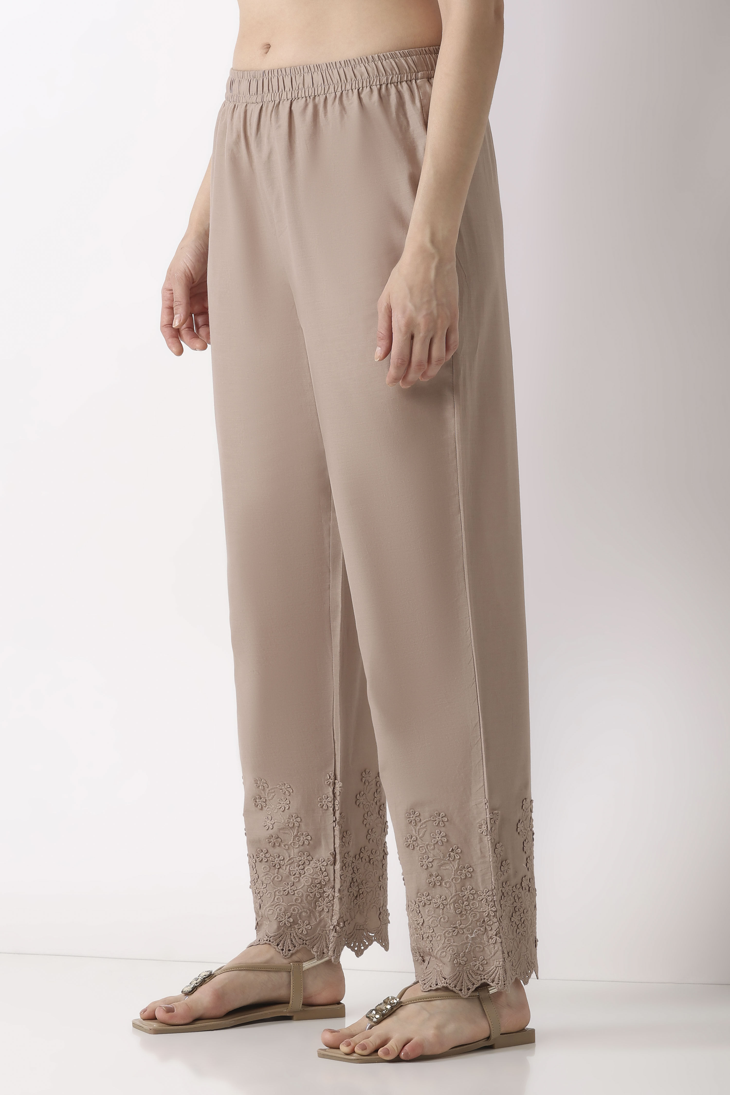 Nude Cotton Comfort Pants image number 2