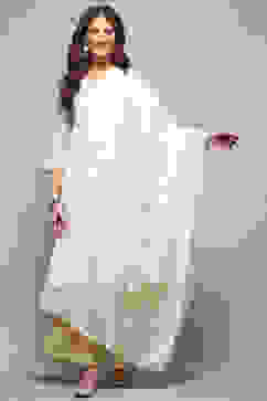 Off-white Threadwork Dupatta image number 2