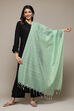 Green Cotton Blend Dupatta image number 0