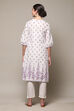 Sky Blue Cotton Straight Kurta image number 4