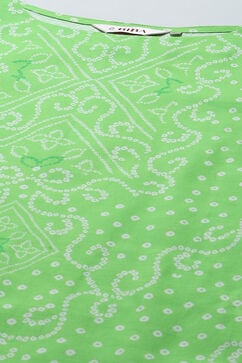 Green Cambric Straight Kurta Palazzo Suit Set image number 1