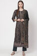 Multicolour Velvet Unstitched Suit Set image number 0