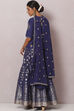 Blue Straight Art Silk Lehenga Set image number 4