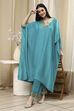Mauve Solid Kaftan-Style Kurta Set image number 0