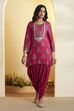 Green Viscose Rayon Straight Kurta Pants Set image number 0