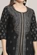 Black Polyester Straight Suit Set image number 1