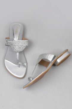 Silver Braided Flats image number 2
