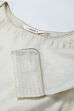 Off White Poly Metallic Cotton Yarndyed Kurta image number 1