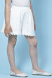White Cotton Shorts image number 3