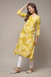 Olive LIVA Straight Printed Kurta