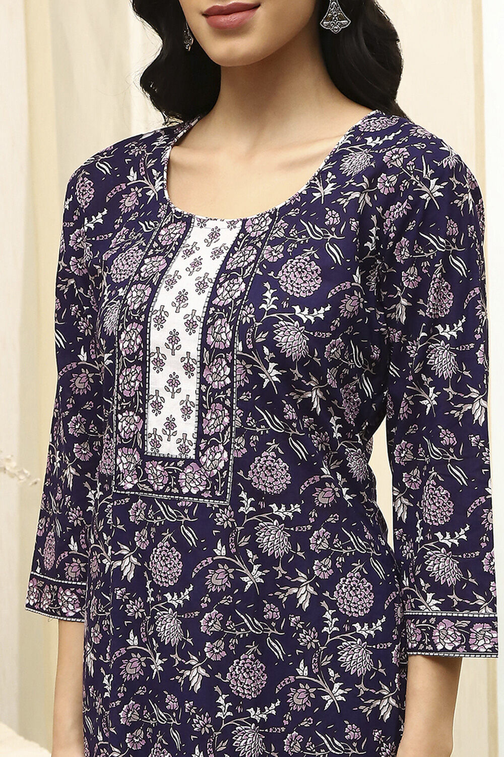 Assorted Cotton Hand Block Print Unstitched Suit Set image number 2