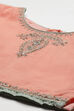 Peach Straight Poly Cotton Girls Lehenga Set image number 1