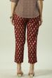 Maroon Rayon Narrow Pants image number 4