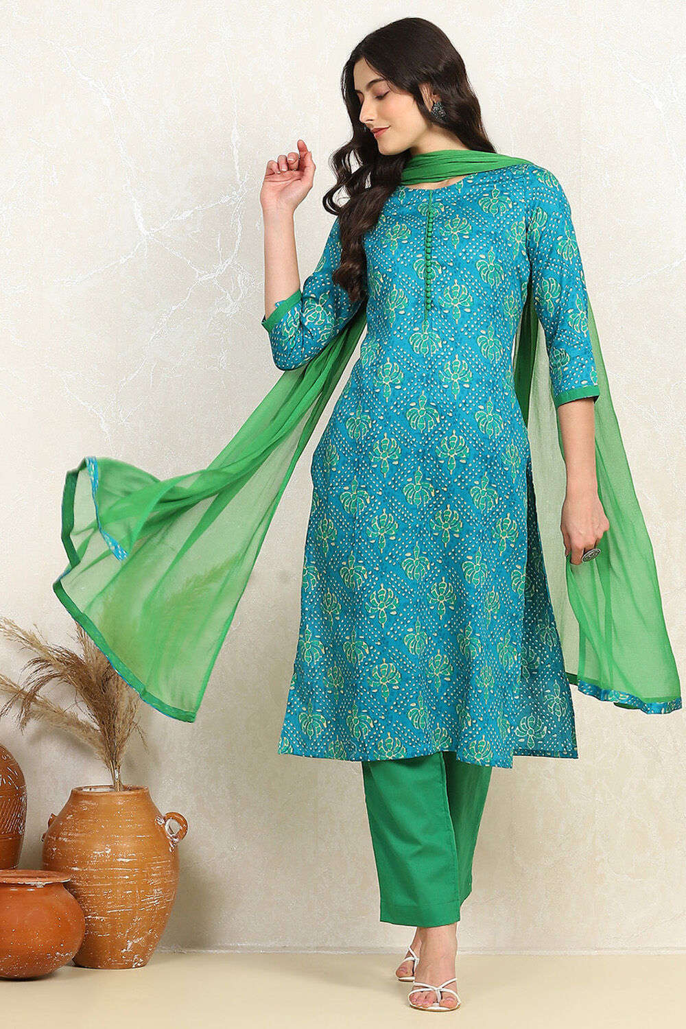 Rama Cotton Digital Print Unstitched Suit Set image number 5