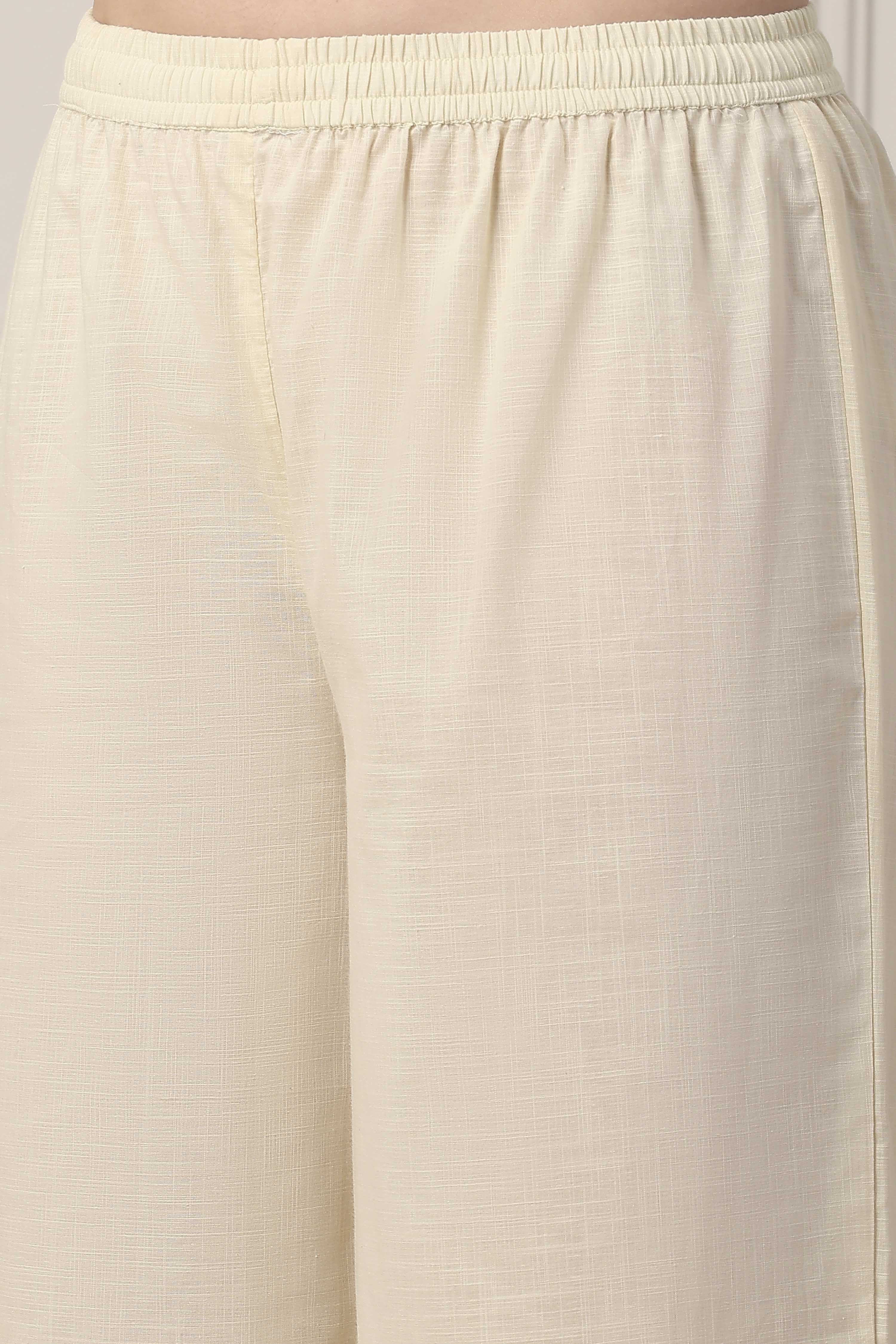 Green Cotton Straight Suit Set image number 2