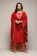 Navy Blue Cotton Straight Printed Kurta Capri Suit Set image number 0