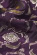 Purple Yarndyed Floral Fitted Crop Top image number 2
