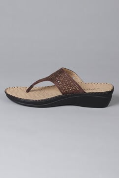 Brown Synthetic Suede Sandals image number 4