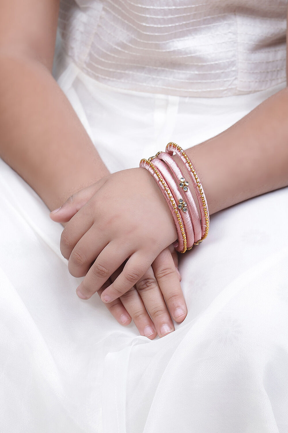 Pink Plastic & Thread Bangles image number 2