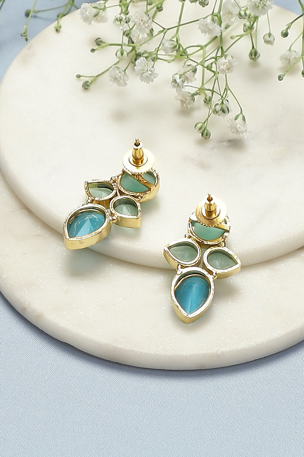 Blue Brass Earrings image number 2