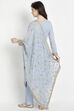 Blue Georgette Easy Stitch Suit Set image number 5