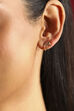 Gold Plated Brass Dolphin-Shaped Stud Earrings image number 1