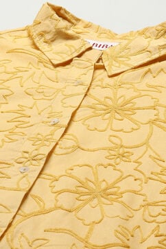 Yellow Rayon Straight Kurti image number 1