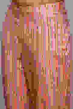 Pink Cotton Gathered Kurta Pants Suit Set image number 2