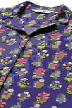 Navy Cotton Printed 2 Piece Sleepwear Set image number 1