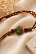 Multlicolor OM Shkti Antique Gold Rakhi image number 0