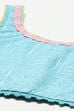Turquoise Cotton Short Top Lehenga Set image number 1