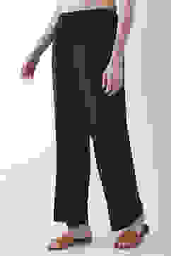 Blue Viscose Rayon Straight Palazzos image number 2