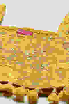 Yellow Polyester Straight Embroidered Suit Set image number 1