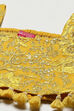Yellow Polyester Straight Embroidered Suit Set image number 1