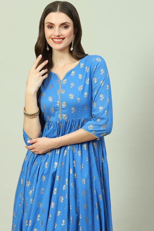 Teal Cotton Dress image number 2